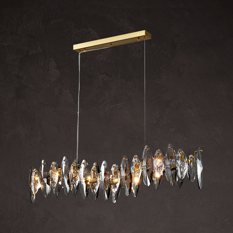 Geometry Shape Island Lights Modern Style Crystal 6 Light Island Lighting