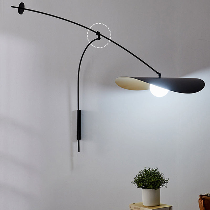 Nordic Style Metal Wall Light Long Arm 1 Light Wall Sconce for Dining Room