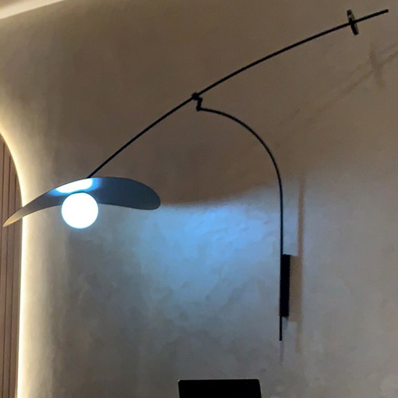 Nordic Style Metal Wall Light Long Arm 1 Light Wall Sconce for Dining Room