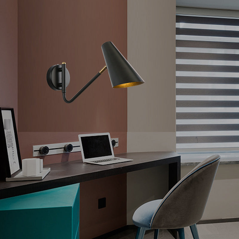 Metal Cup Wall Mounted Lamps Modern Style 1 Light Wall Lighting Fixtures