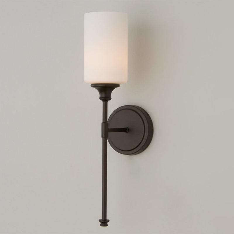 Glass Cylinder Wall Lighting Modern Style 1 Light Wall Lighting Fixtures