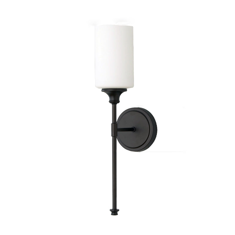Glass Cylinder Wall Lighting Modern Style 1 Light Wall Lighting Fixtures