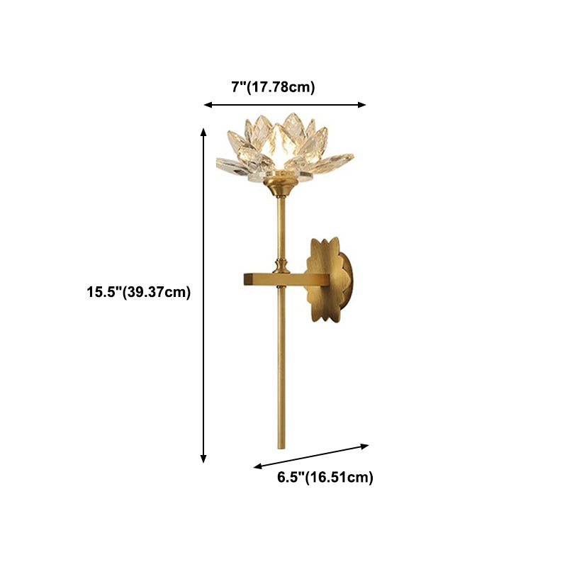 Metal Flower Wall Lighting Modern Style 1 Light Wall Lighting Fixtures