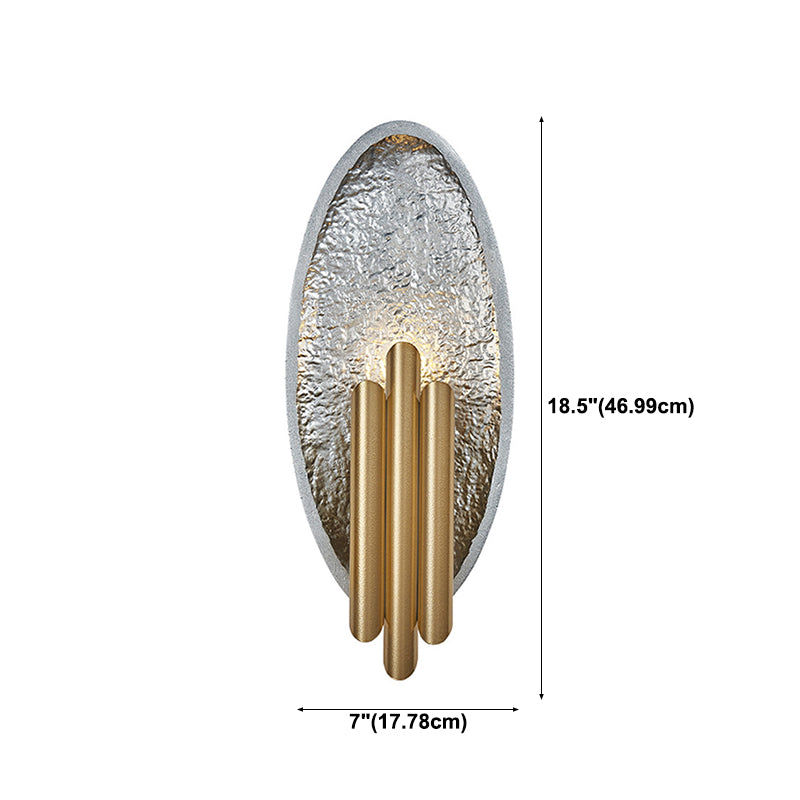 Metal Oval Wall Lighting Modern Style 2 Lights Wall Lighting Fixtures