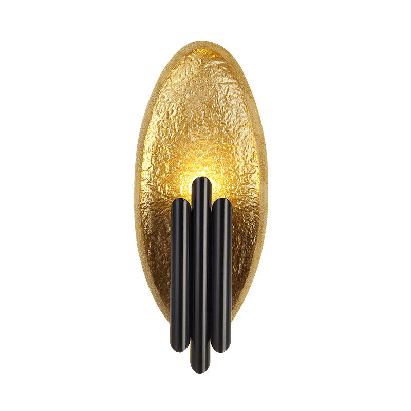 Metal Oval Wall Lighting Modern Style 2 Lights Wall Lighting Fixtures