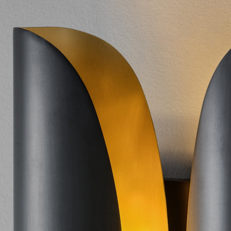 Metal Curved Wall Lighting Modern Style 2 Lights Wall Lighting Fixtures