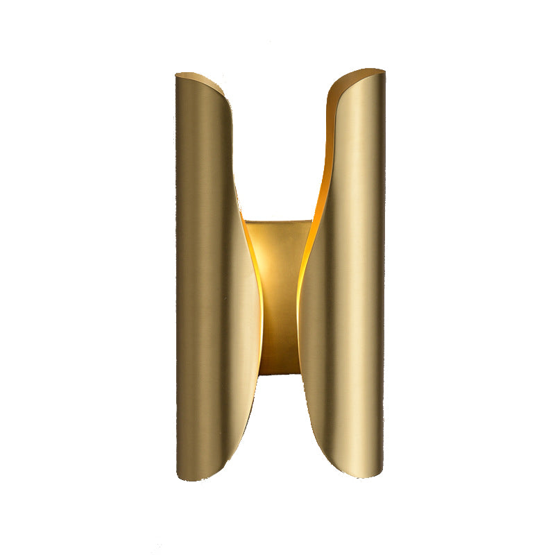 Metal Curved Wall Lighting Modern Style 2 Lights Wall Lighting Fixtures