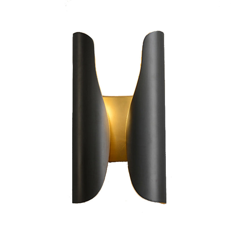Metal Curved Wall Lighting Modern Style 2 Lights Wall Lighting Fixtures