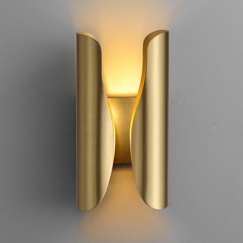Metal Curved Wall Lighting Modern Style 2 Lights Wall Lighting Fixtures