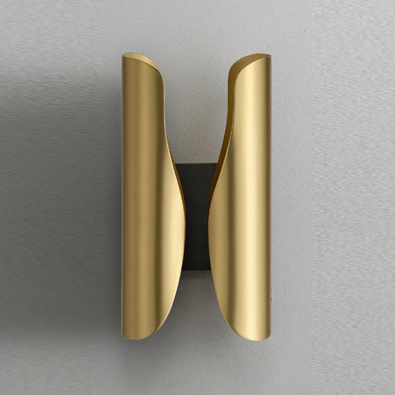 Metal Curved Wall Lighting Modern Style 2 Lights Wall Lighting Fixtures
