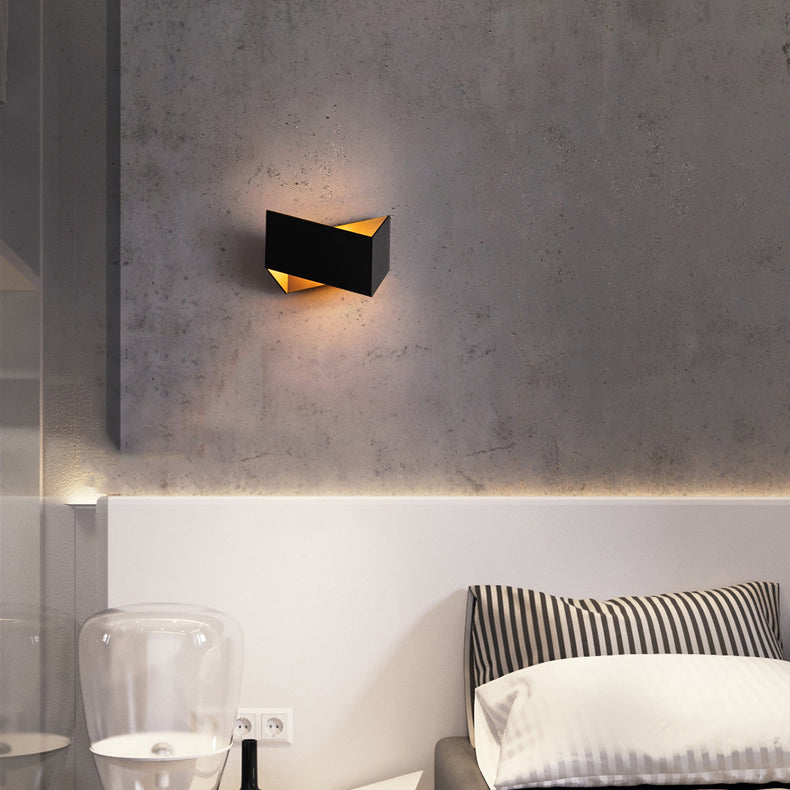 Contemporary Aluminum Wall Light Geometric 8.5" Wide Wall Sconce for Bedroom