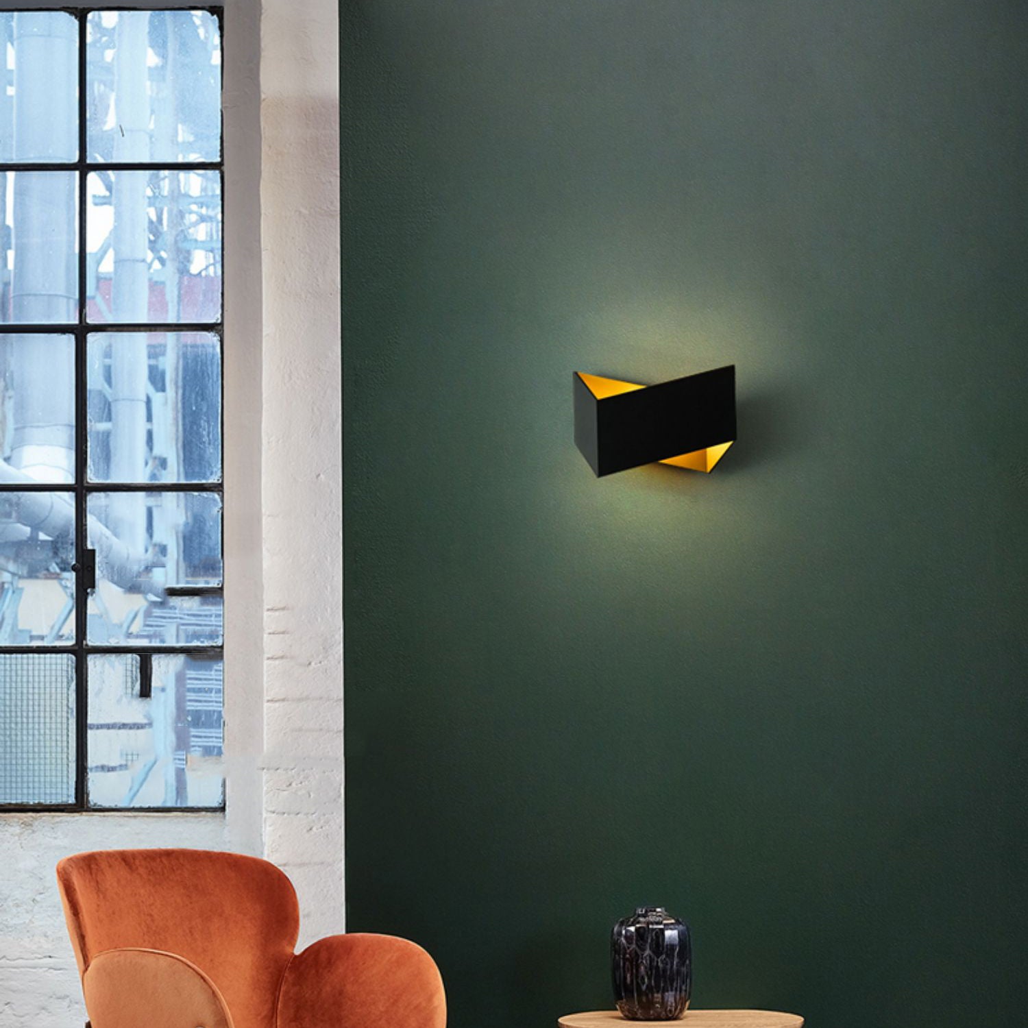 Contemporary Aluminum Wall Light Geometric 8.5" Wide Wall Sconce for Bedroom