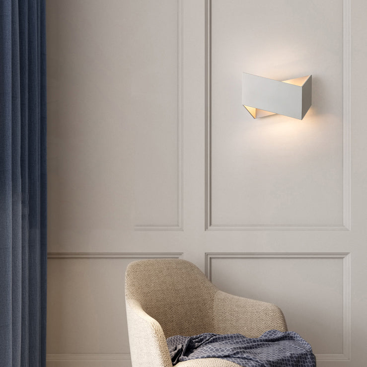 Contemporary Aluminum Wall Light Geometric 8.5" Wide Wall Sconce for Bedroom