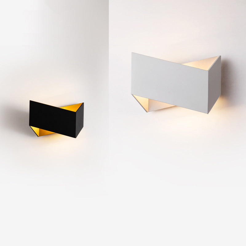 Contemporary Aluminum Wall Light Geometric 8.5" Wide Wall Sconce for Bedroom