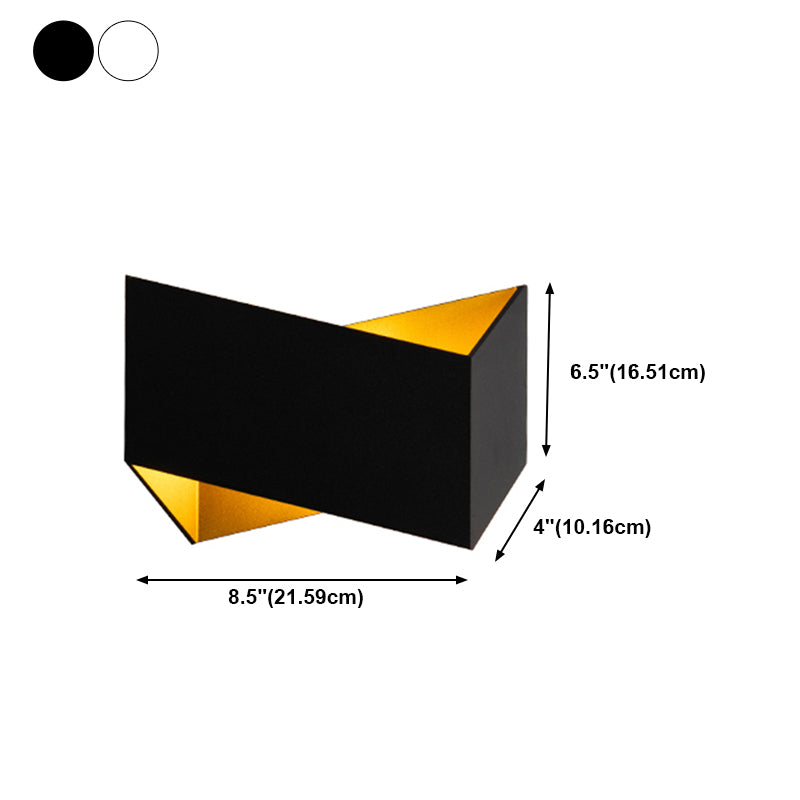 Contemporary Aluminum Wall Light Geometric 8.5" Wide Wall Sconce for Bedroom