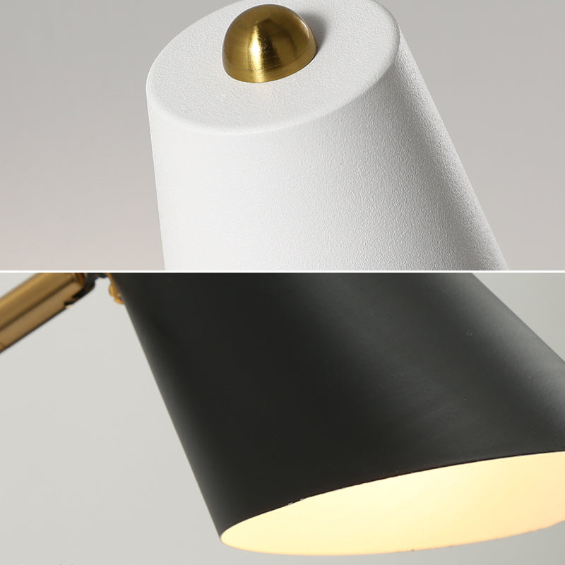 Nordic Style Metal Wall Light 16.5" Wide Swing Arm Wall Sconce for Bedroom