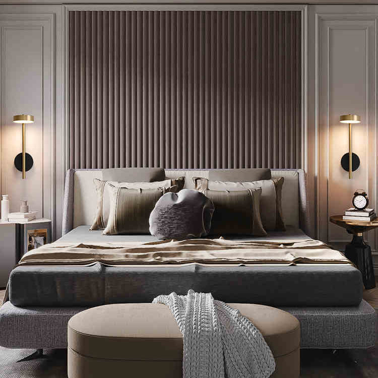 Nordic Metal Wall Light Gold Rotatable 15.5" High LED Wall Sconce for Living Room