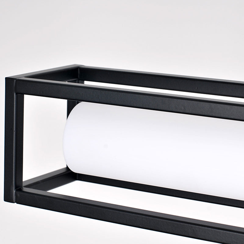 Obelle linéaire Mall Murce moderne 1 Miroir lumineux Miroir mural Moup Light Aymat en noir