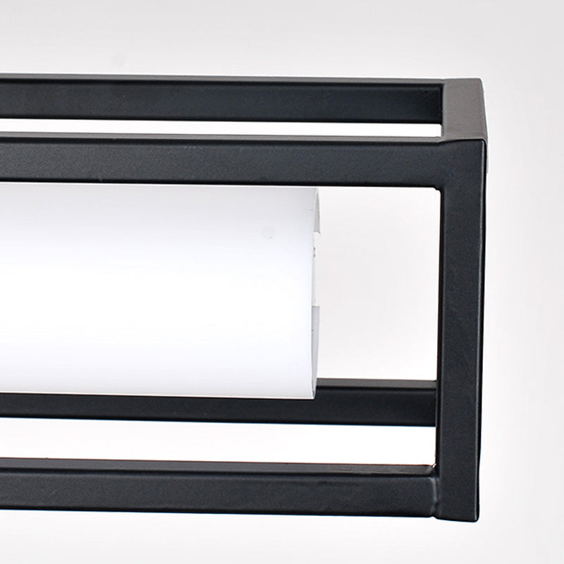 Obelle linéaire Mall Murce moderne 1 Miroir lumineux Miroir mural Moup Light Aymat en noir