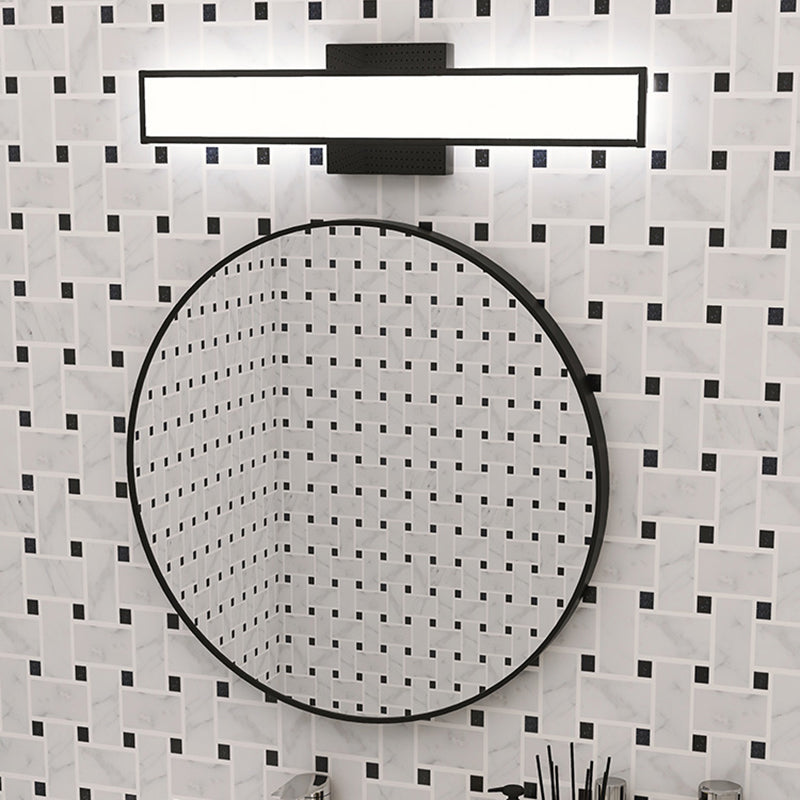Linear Shade Metal Wall Sconce Modern 1- Light Wall Lighting Fixture in Black