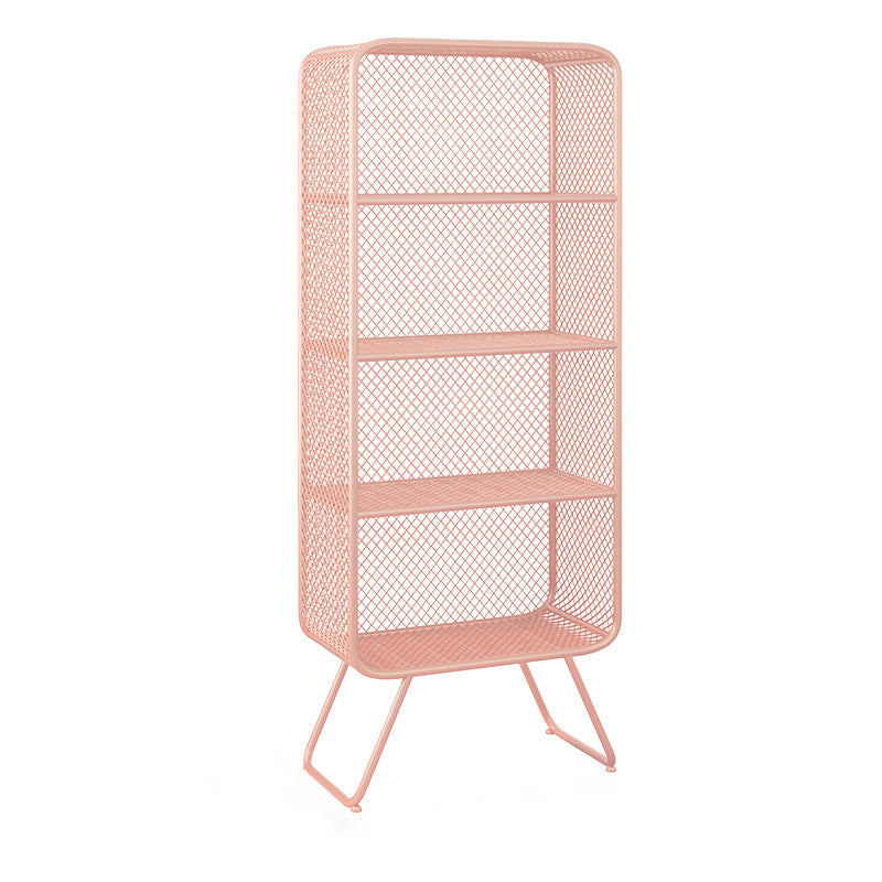 Light Luxury Metal Bookcase Shelf Closed Back Bookcase for Study Room