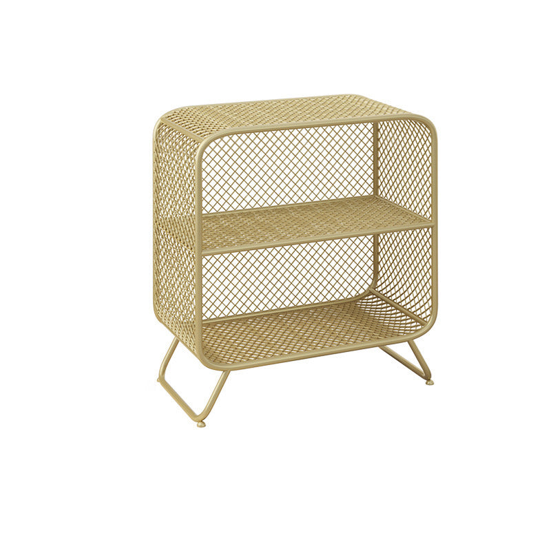 Light Luxury Metal Bookcase Shelf Closed Back Bookcase for Study Room