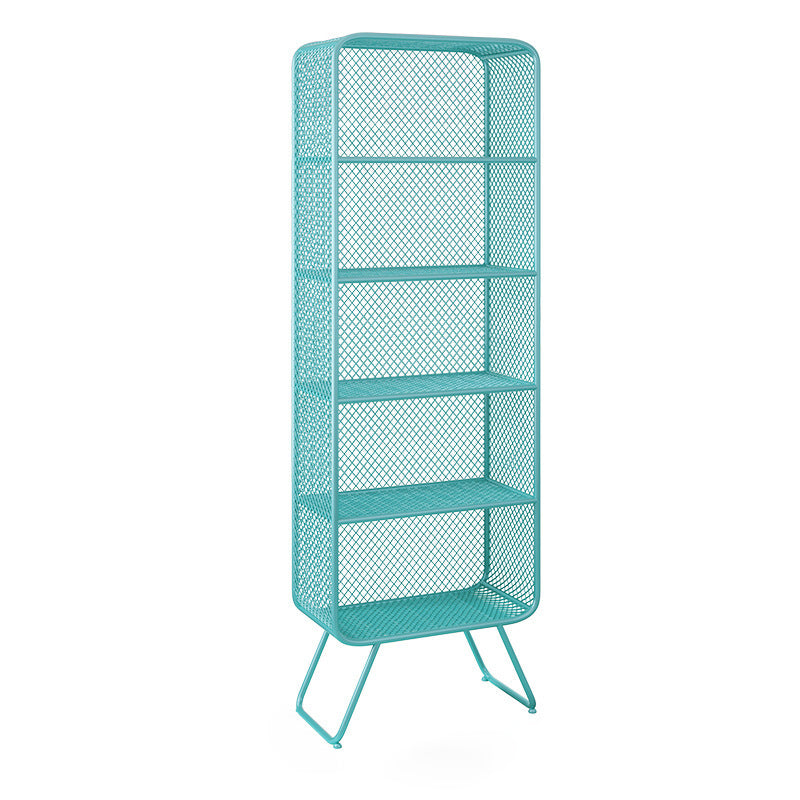 Light Luxury Metal Bookcase Shelf Closed Back Bookcase for Study Room