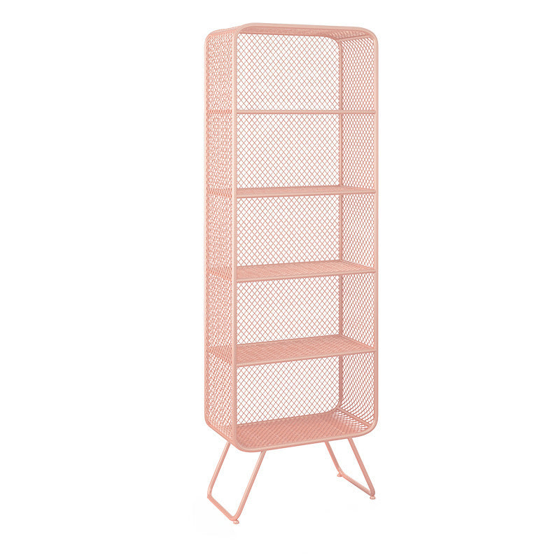 Light Luxury Metal Bookcase Shelf Closed Back Bookcase for Study Room