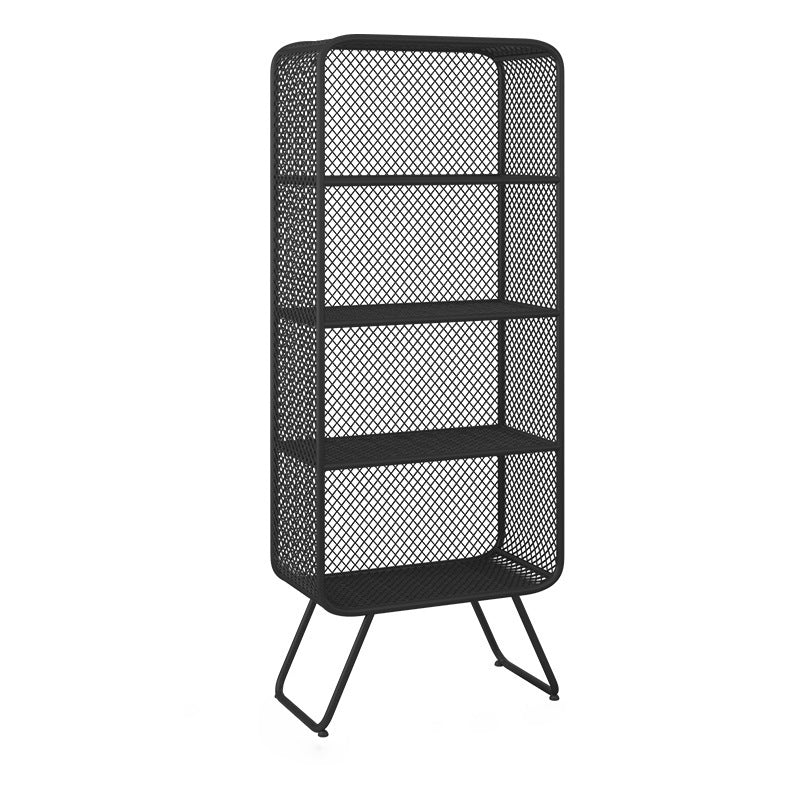 Light Luxury Metal Bookcase Shelf Closed Back Bookcase for Study Room