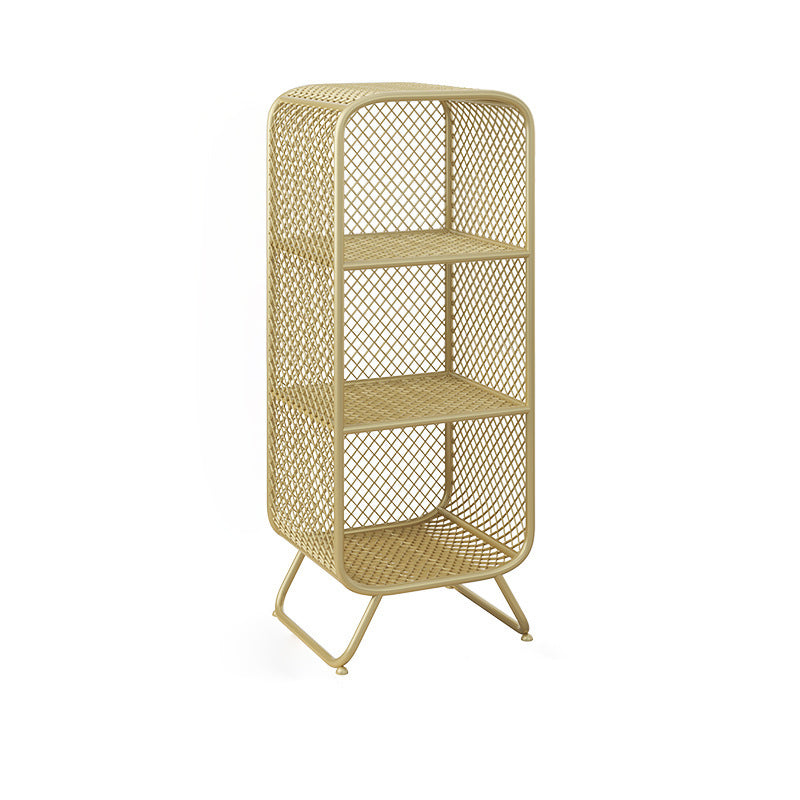 Light Luxury Metal Bookcase Shelf Closed Back Bookcase for Study Room