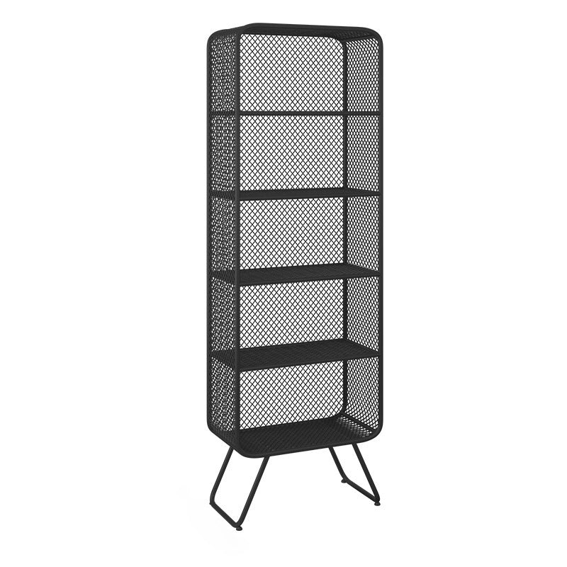 Light Luxury Metal Bookcase Shelf Closed Back Bookcase for Study Room