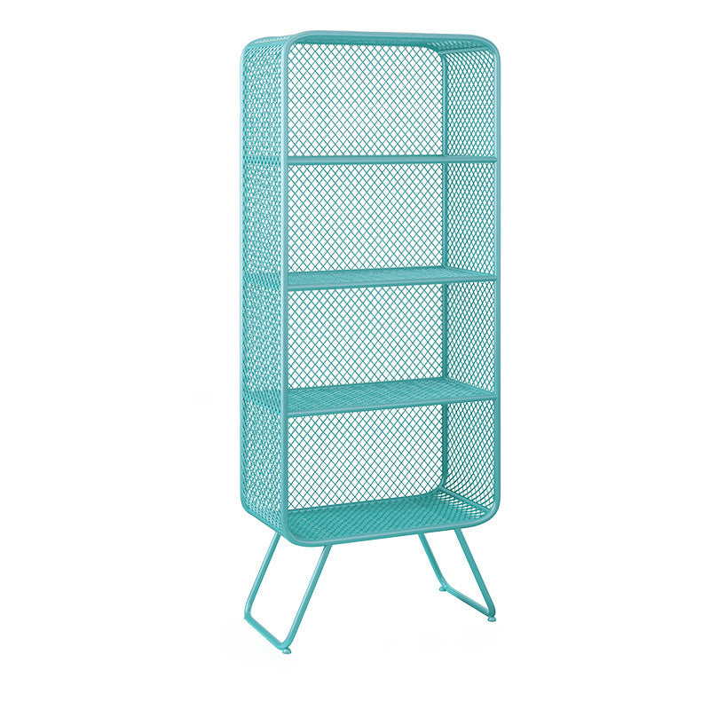 Light Luxury Metal Bookcase Shelf Closed Back Bookcase for Study Room