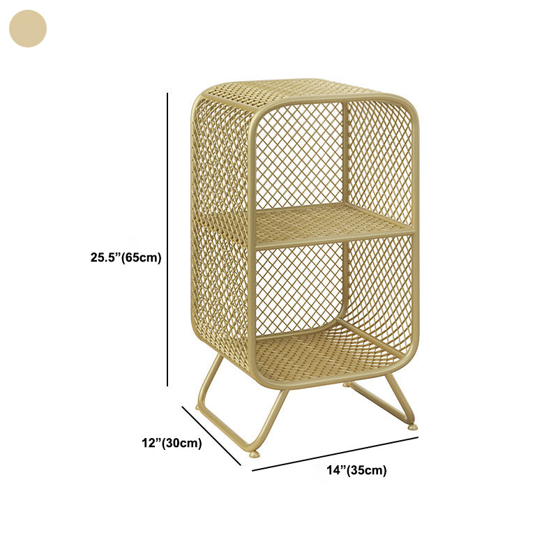 Light Luxury Metal Bookcase Shelf Closed Back Bookcase for Study Room