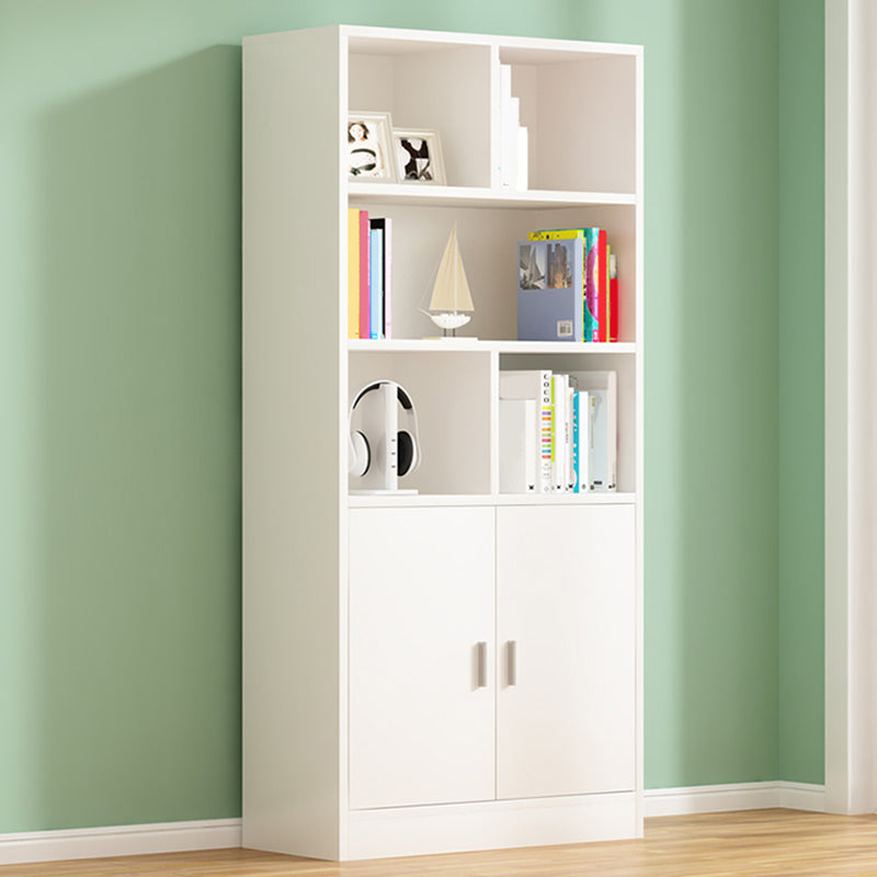 Contemporary Engineered Wood Book Shelf Vertical Closed Back Shelf Bookcase for Home