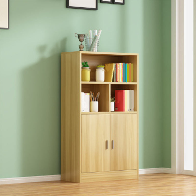 Contemporary Engineered Wood Book Shelf Vertical Closed Back Shelf Bookcase for Home