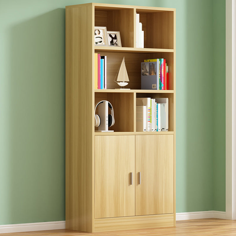 Contemporary Engineered Wood Book Shelf Vertical Closed Back Shelf Bookcase for Home