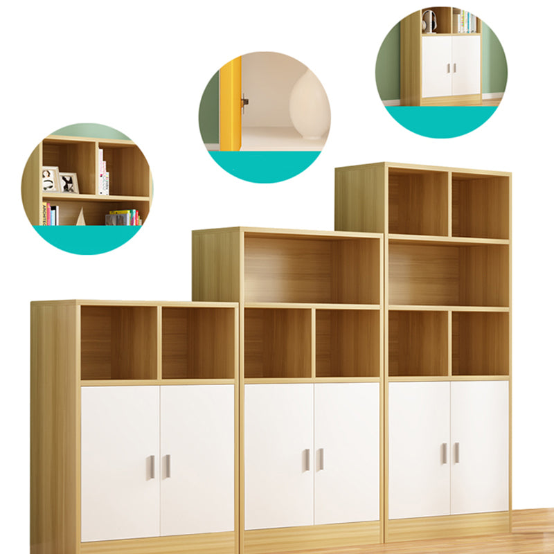 Contemporary Engineered Wood Book Shelf Vertical Closed Back Shelf Bookcase for Home