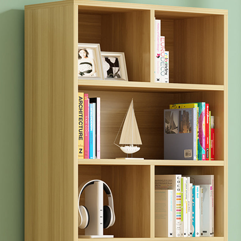 Contemporary Engineered Wood Book Shelf Vertical Closed Back Shelf Bookcase for Home