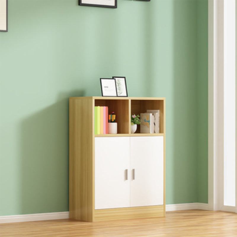 Contemporary Engineered Wood Book Shelf Vertical Closed Back Shelf Bookcase for Home