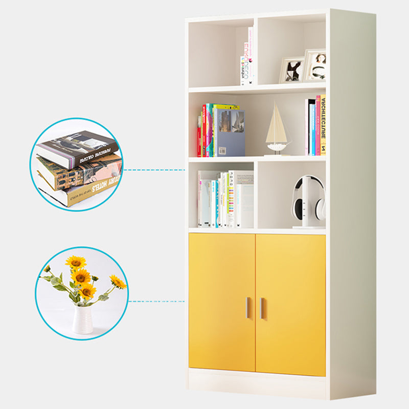 Contemporary Engineered Wood Book Shelf Vertical Closed Back Shelf Bookcase for Home