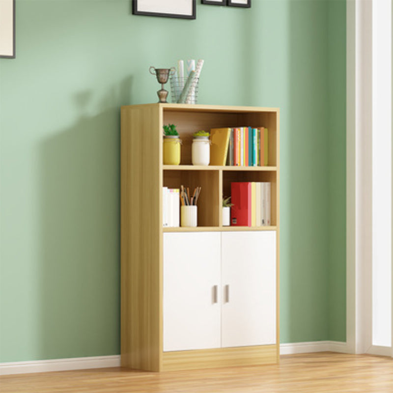 Contemporary Engineered Wood Book Shelf Vertical Closed Back Shelf Bookcase for Home