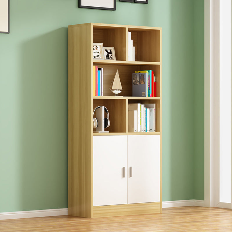 Contemporary Engineered Wood Book Shelf Vertical Closed Back Shelf Bookcase for Home
