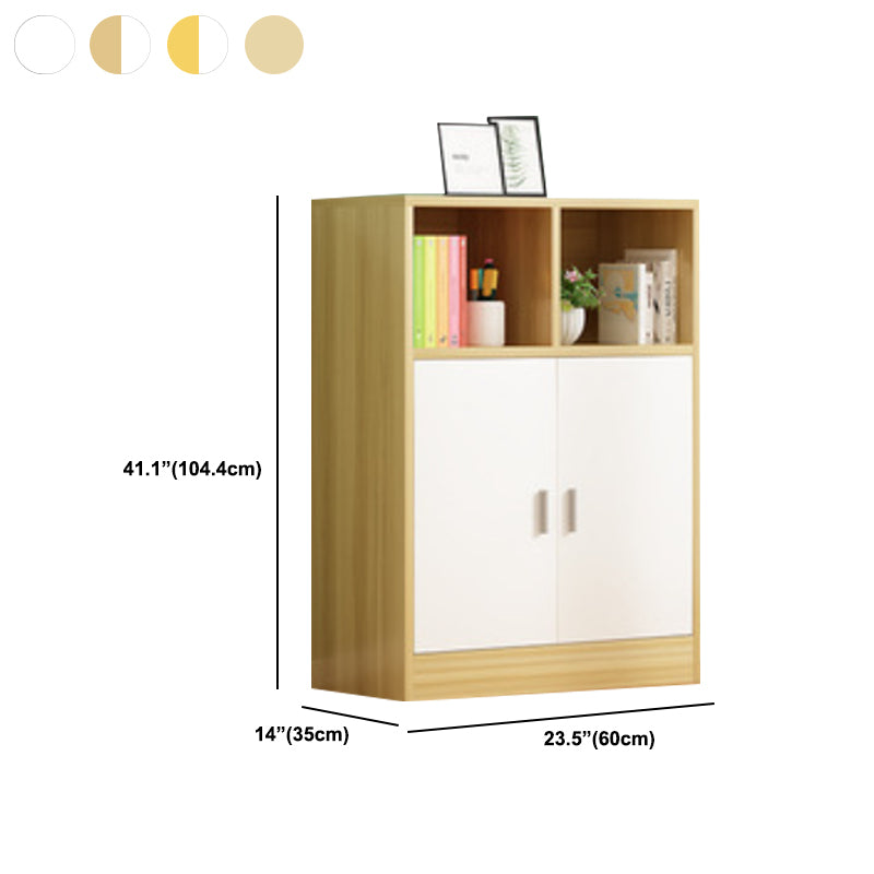 Contemporary Engineered Wood Book Shelf Vertical Closed Back Shelf Bookcase for Home