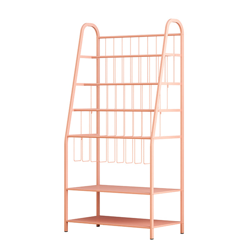 Contemporary Children Shelf Metal 6 Shelves Bookcase for Living Room