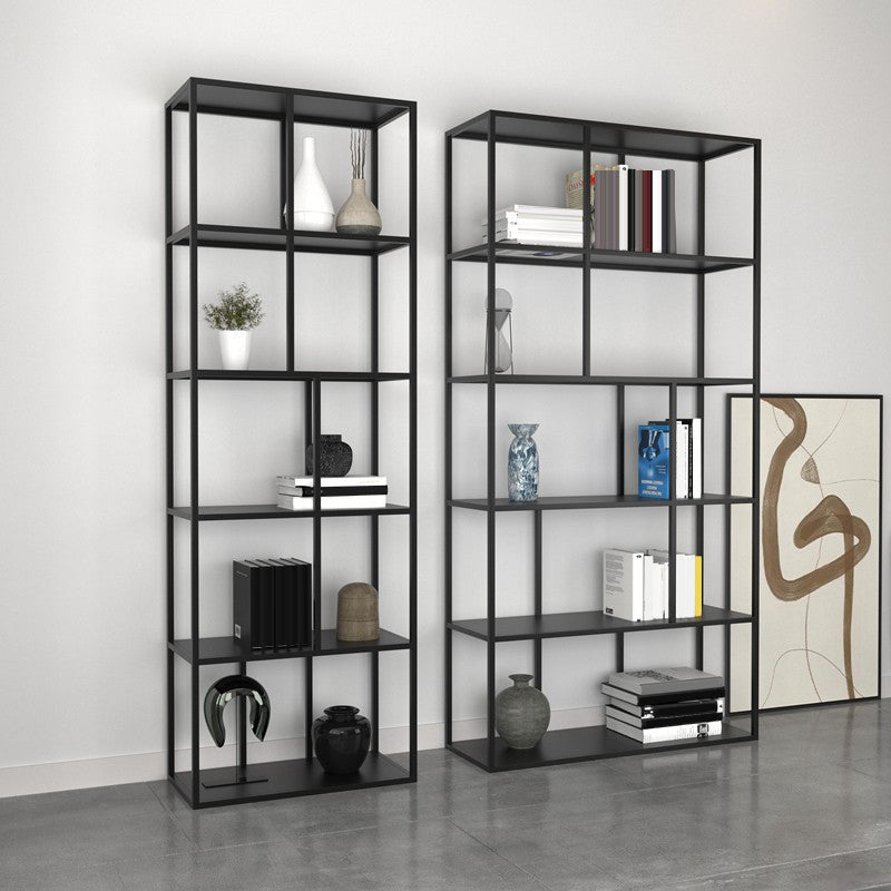 Metal Open Book Shelf Contemporary Home Shelf Bookcase with Shelves