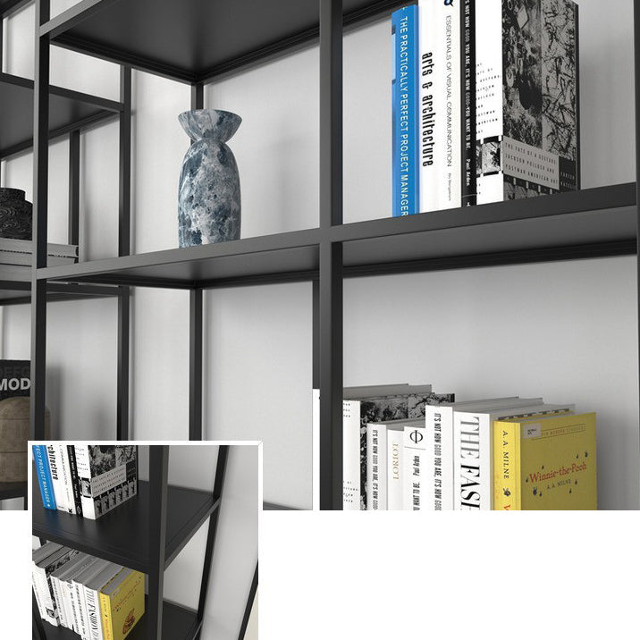 Metal Open Book Shelf Contemporary Home Shelf Bookcase with Shelves