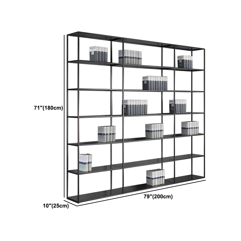Metal Open Book Shelf Contemporary Home Shelf Bookcase with Shelves