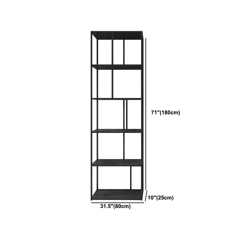 Metal Open Book Shelf Contemporary Home Shelf Bookcase with Shelves