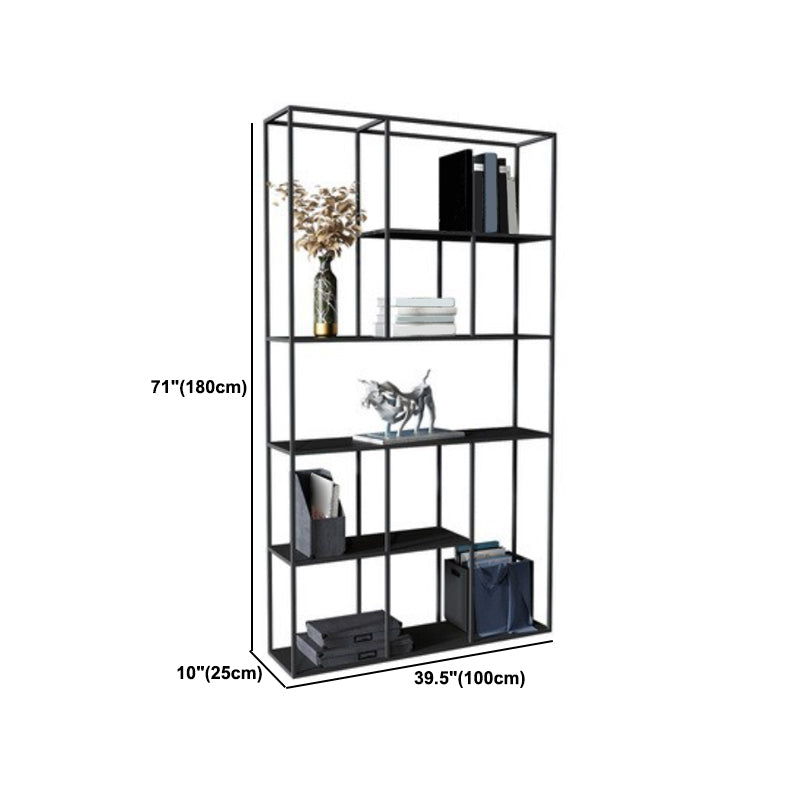 Metal Open Book Shelf Contemporary Home Shelf Bookcase with Shelves