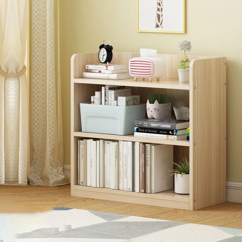 Modern Floor Shelf Bookcase Closed Back Wood Book Shelf for Home
